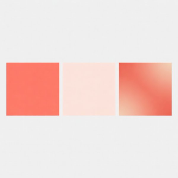 Flat vector illustration comparing an untinted coral tile, a lightly tinted tile and a heavily blended tile