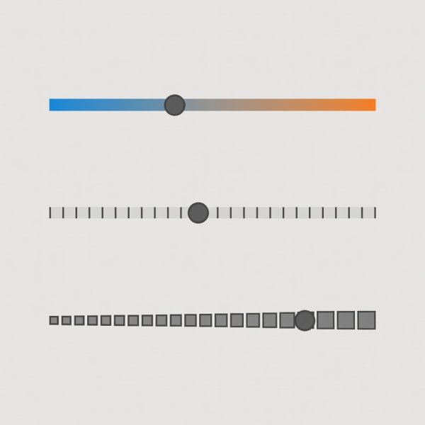 Flat vector illustration of a mosaic maker settings panel with sliders for tint, repetition distance and tile size